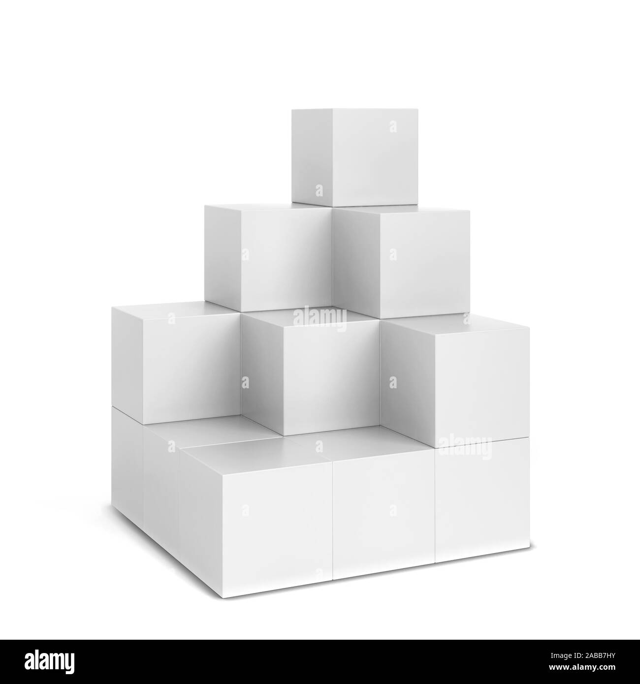 Multi box display. 3d illustration isolated on white background Stock ...
