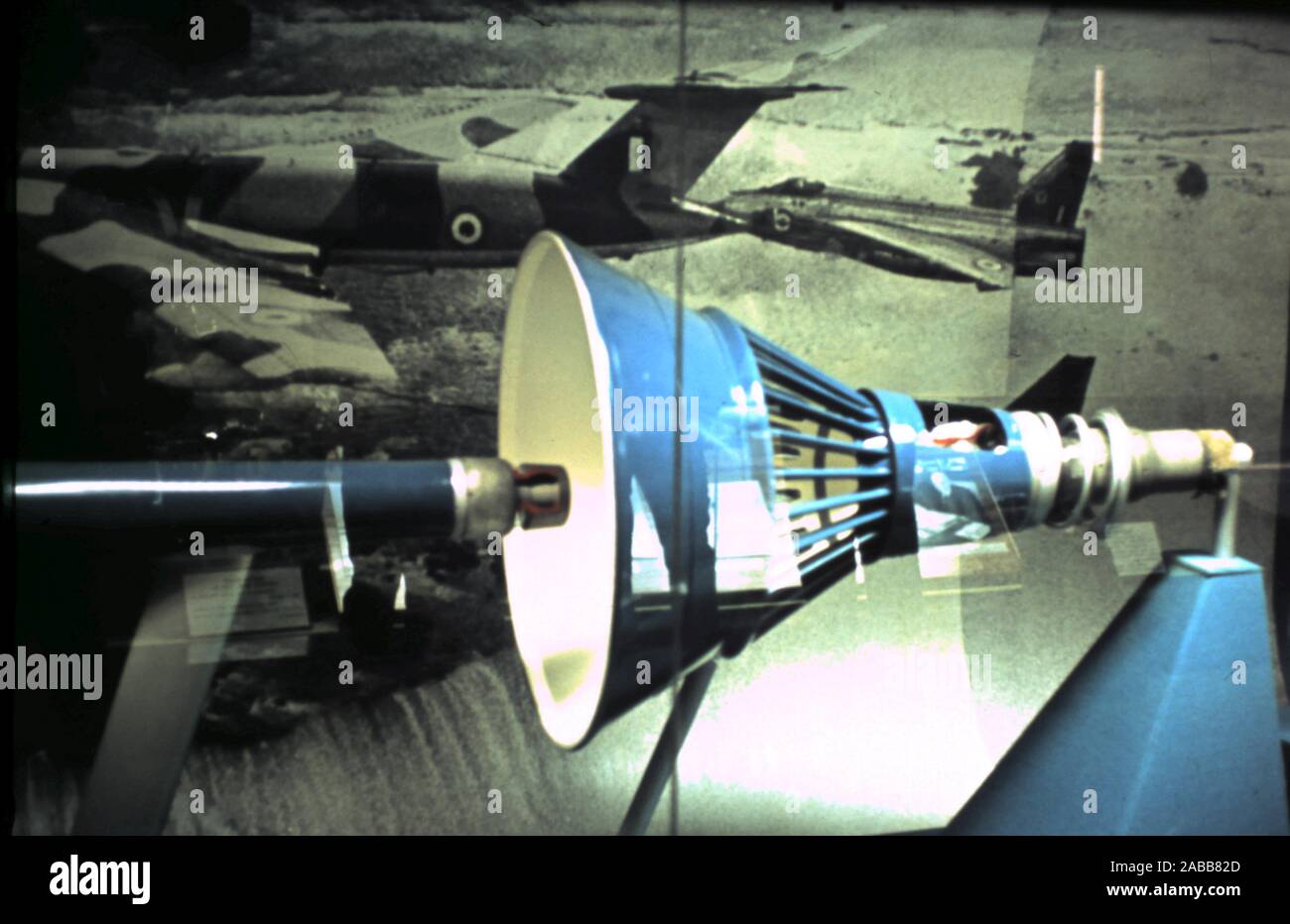 Fighter Jet Refueling System - photo taken circa at aircraft museum circa 1970's, Essex, UK Stock Photo