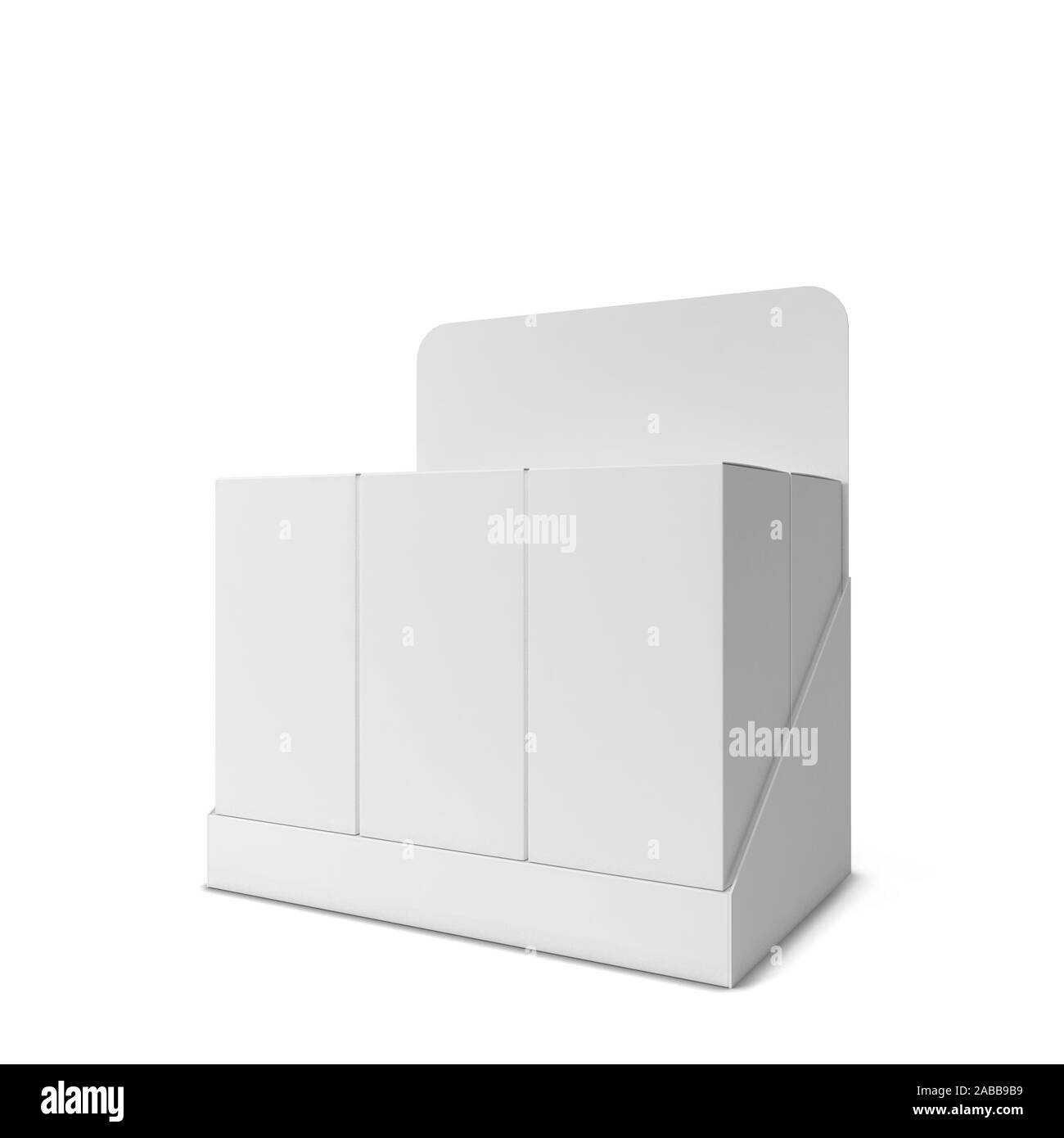 Product display with boxes. 3d illustration isolated on white ...