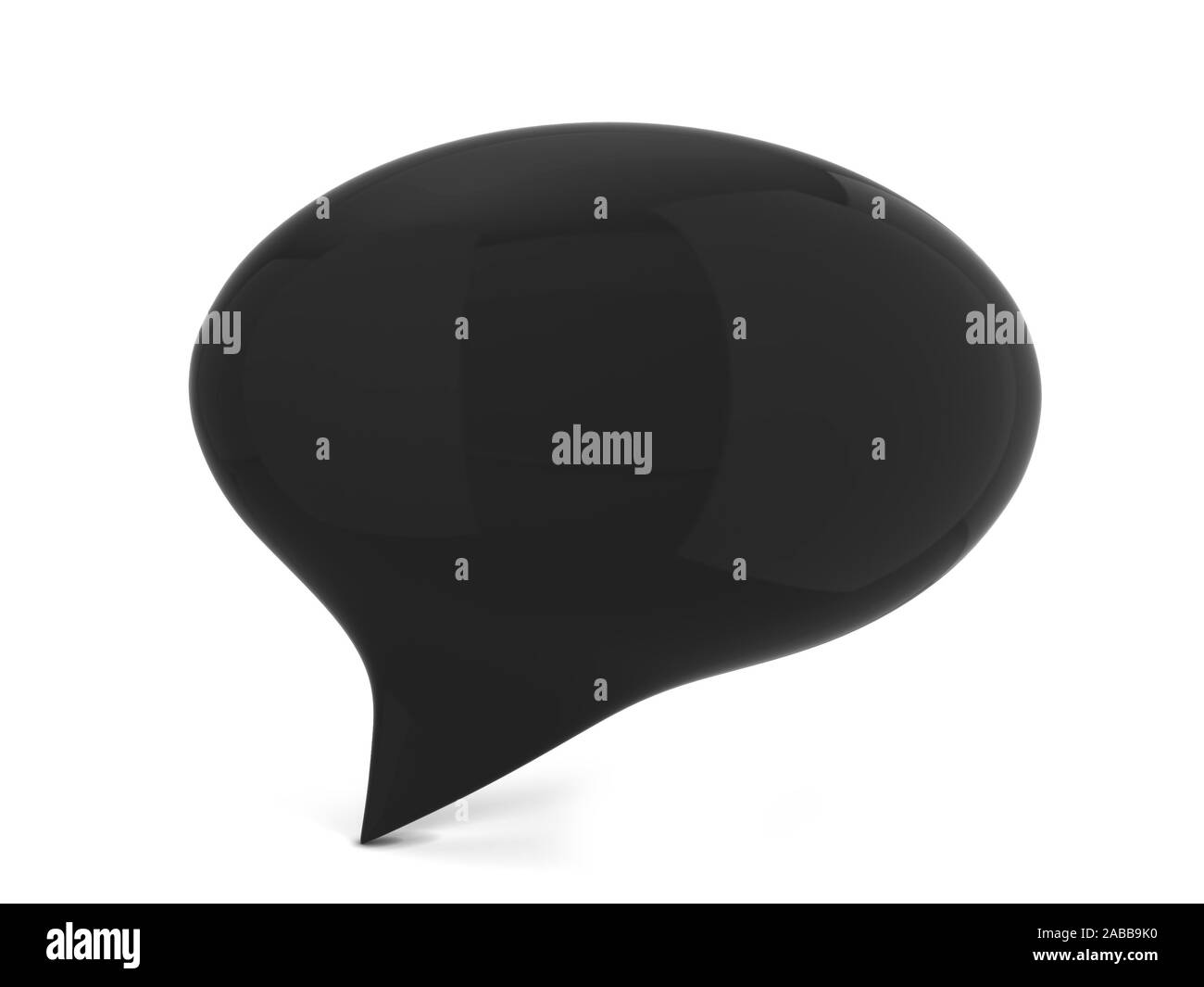 Speech bubble. 3d illustration isolated on white background Stock Photo ...