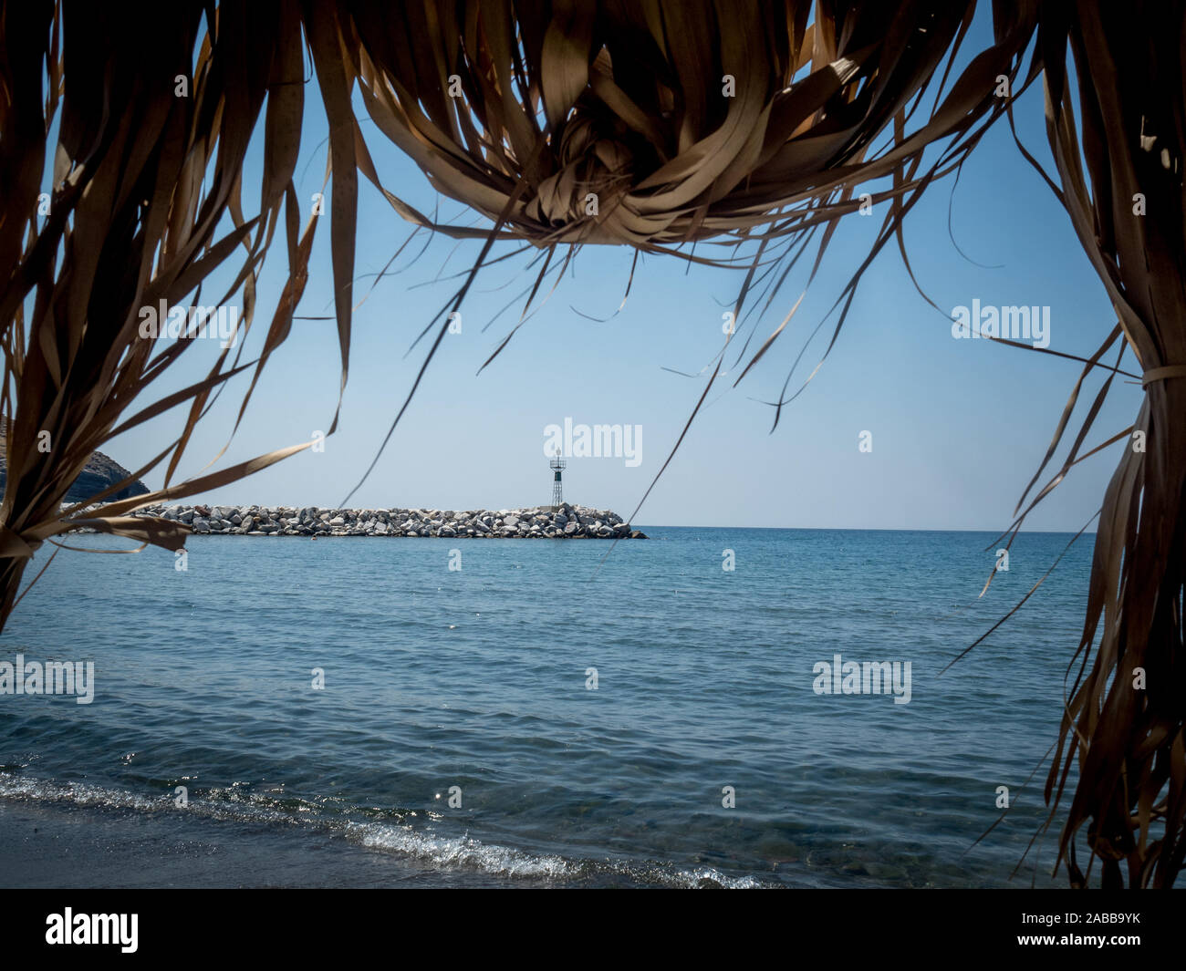 Beach view, Kassandra, Halkidiki, Greece Stock Photo