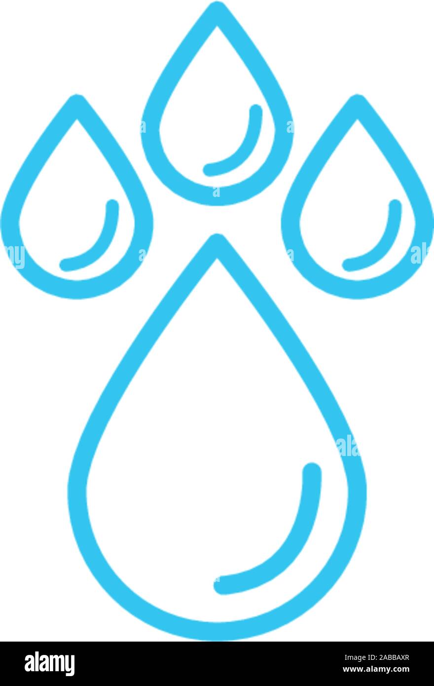 water drops line style icon vector illustration design Stock Vector ...