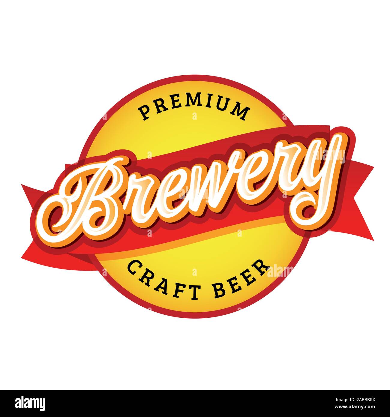 Premium Brewery sign vintage label Stock Vector