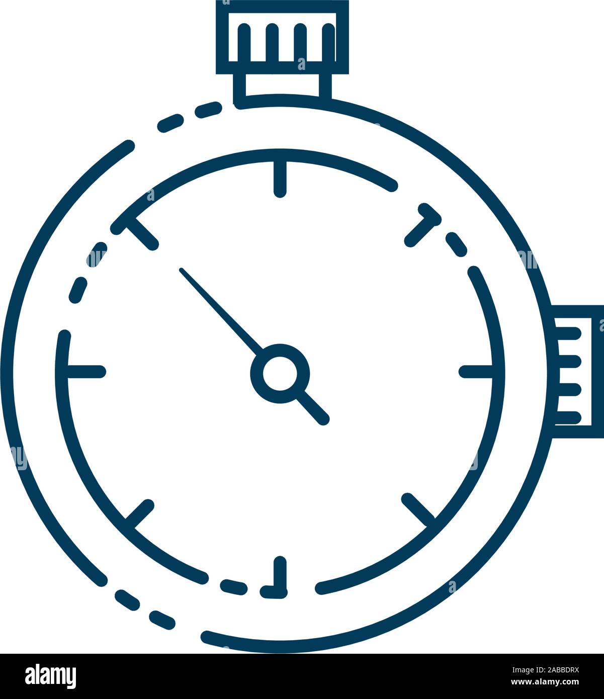 timer chronometer line style icon vector illustration design Stock ...