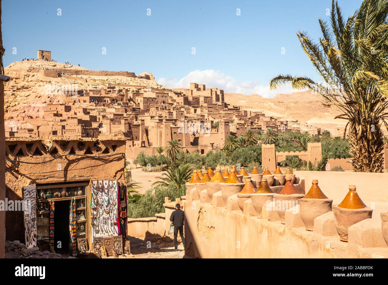 UNESCO World Heritage Site: Ait Ben-haddou fortress near Ouarzazate, Morocco Stock Photo