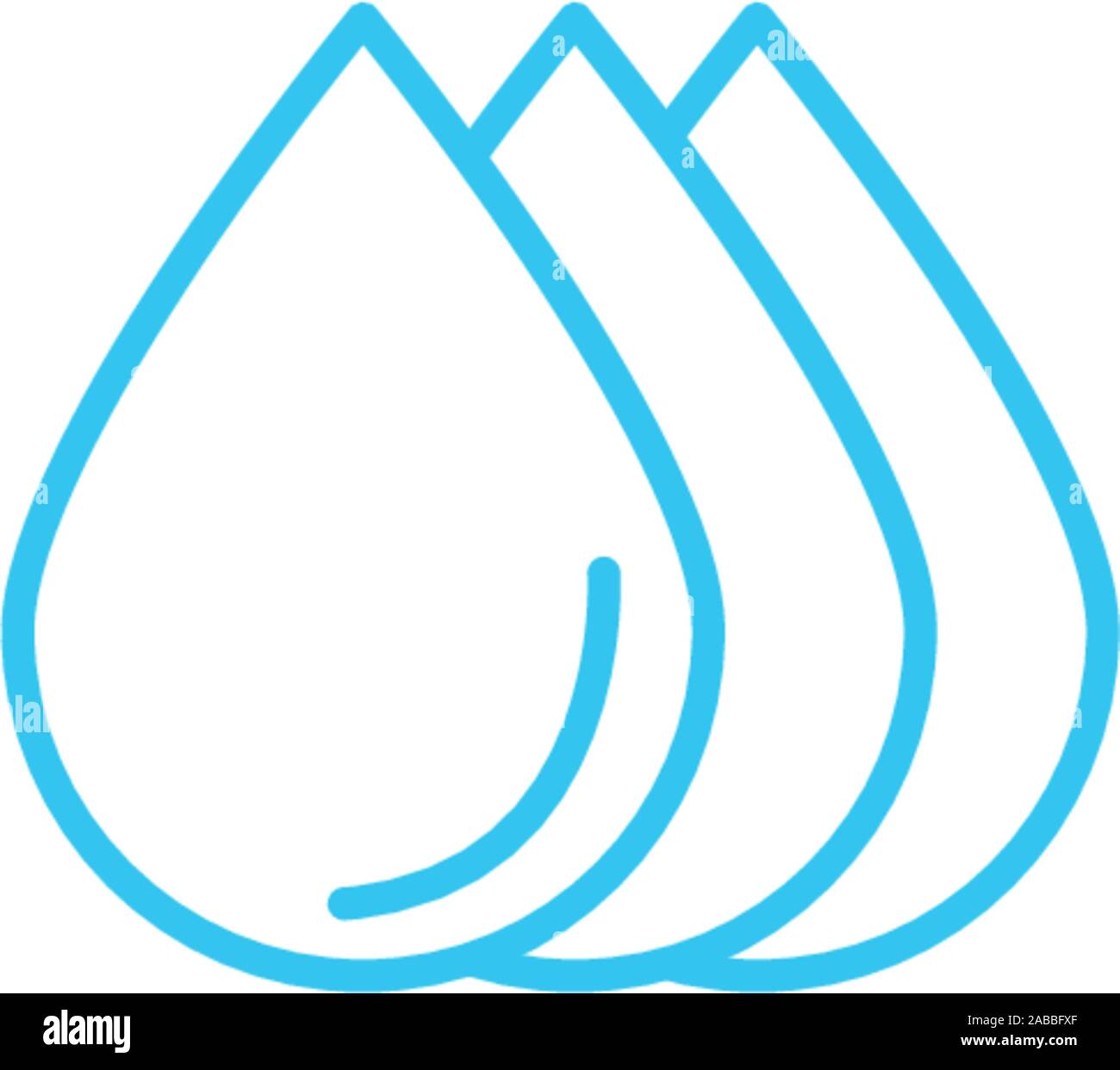 Water drops line style hi-res stock photography and images - Alamy