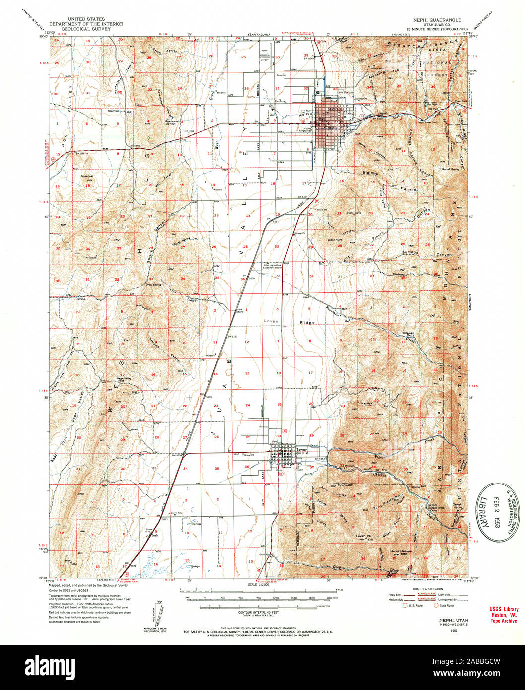 Nephi historical map Cut Out Stock Images & Pictures - Alamy