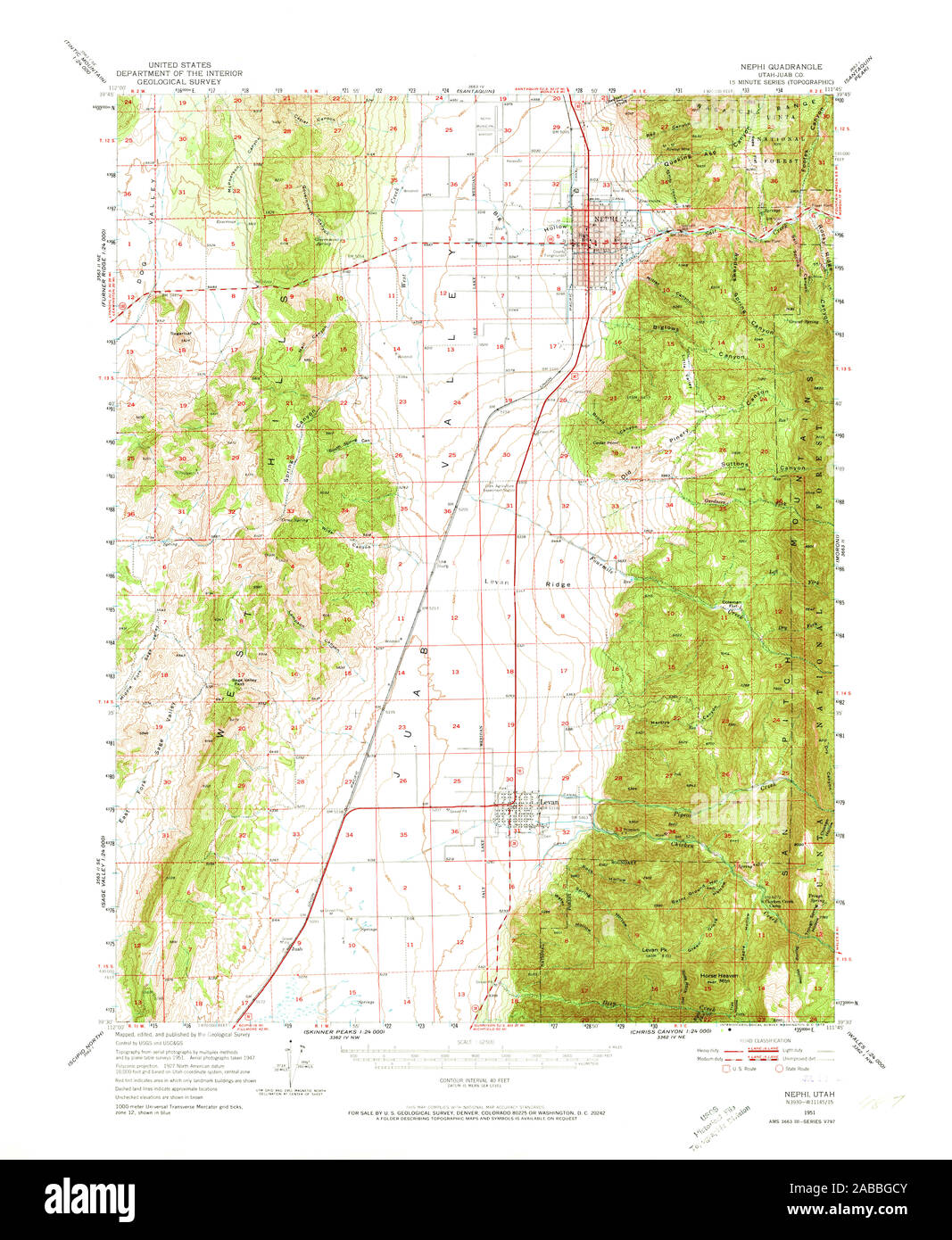 Map of nephi hires stock photography and images Alamy