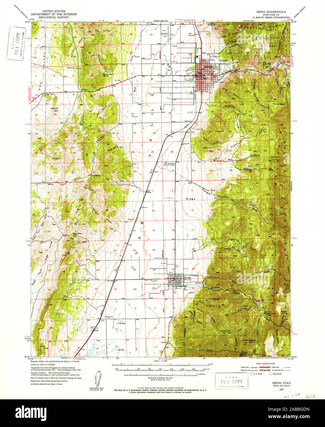 Nephi map hires stock photography and images Alamy