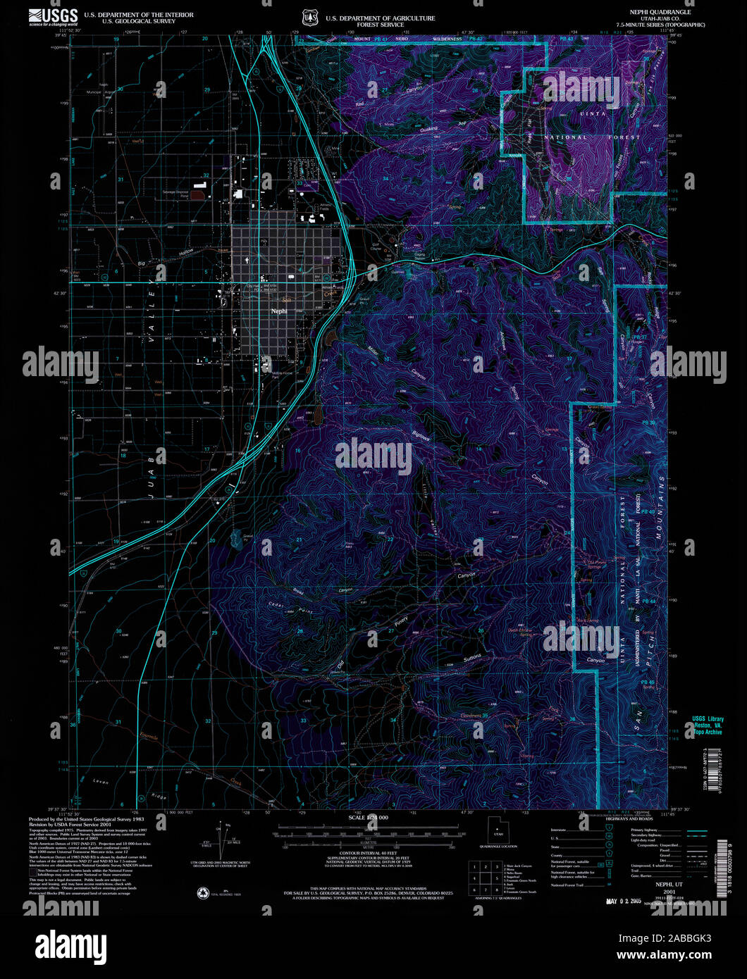 Nephi historical map hi-res stock photography and images - Alamy