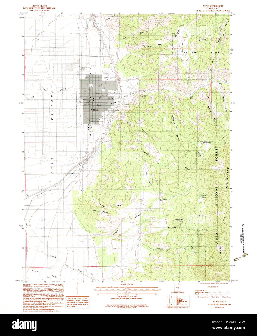 Map of nephi hi-res stock photography and images - Alamy