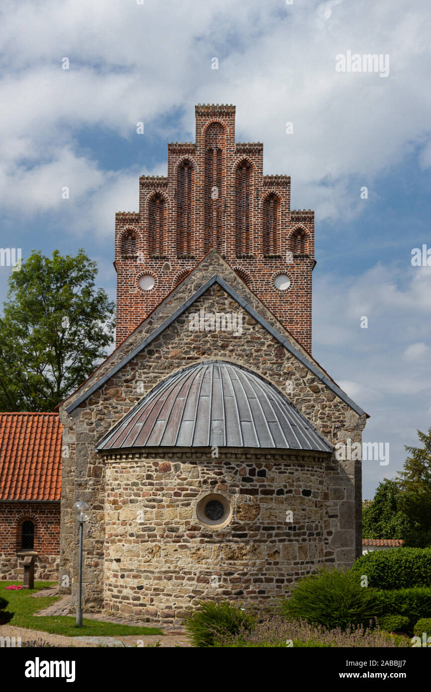 Copohan Denmark traditional danish church in Verlose town in Copanhagen region Stock ...