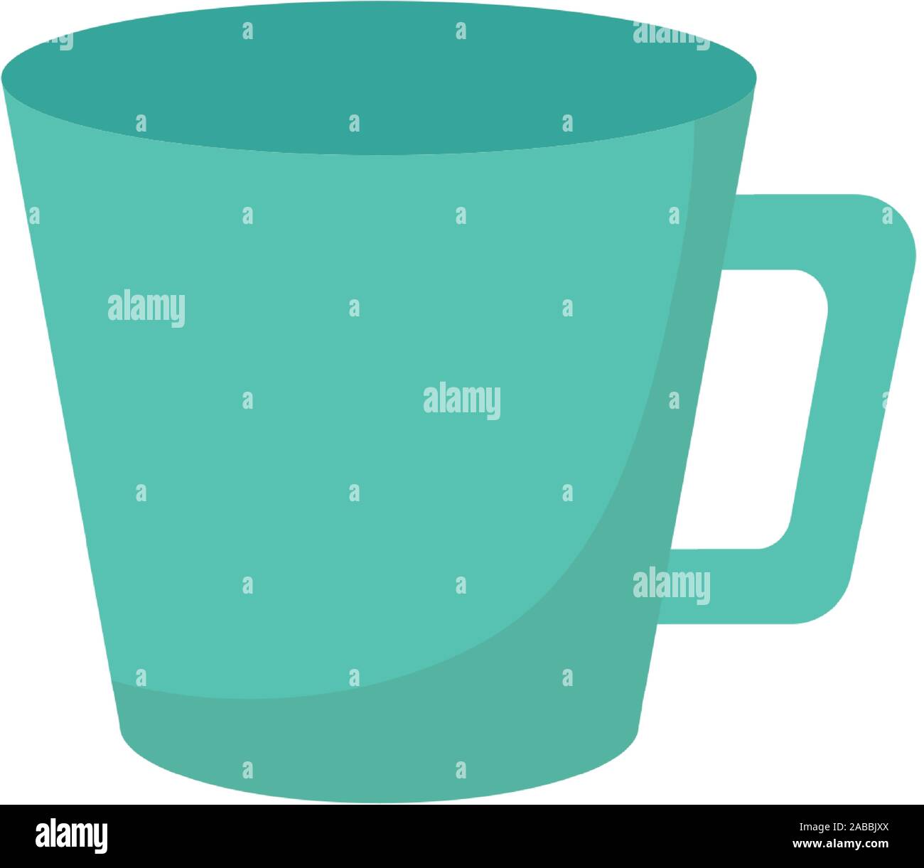 green coffee cup ceramic icon vector illustration Stock Vector Image ...