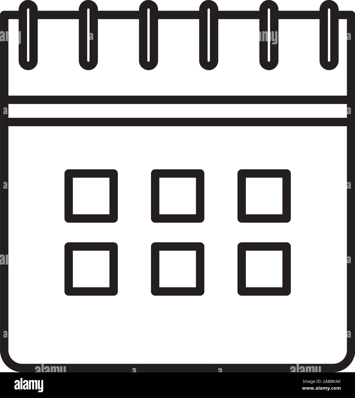 calendar reminder date plan icon vector illustration thick line Stock ...
