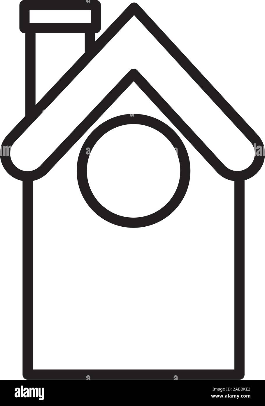 house home architecture icon vector illustration thick line Stock ...