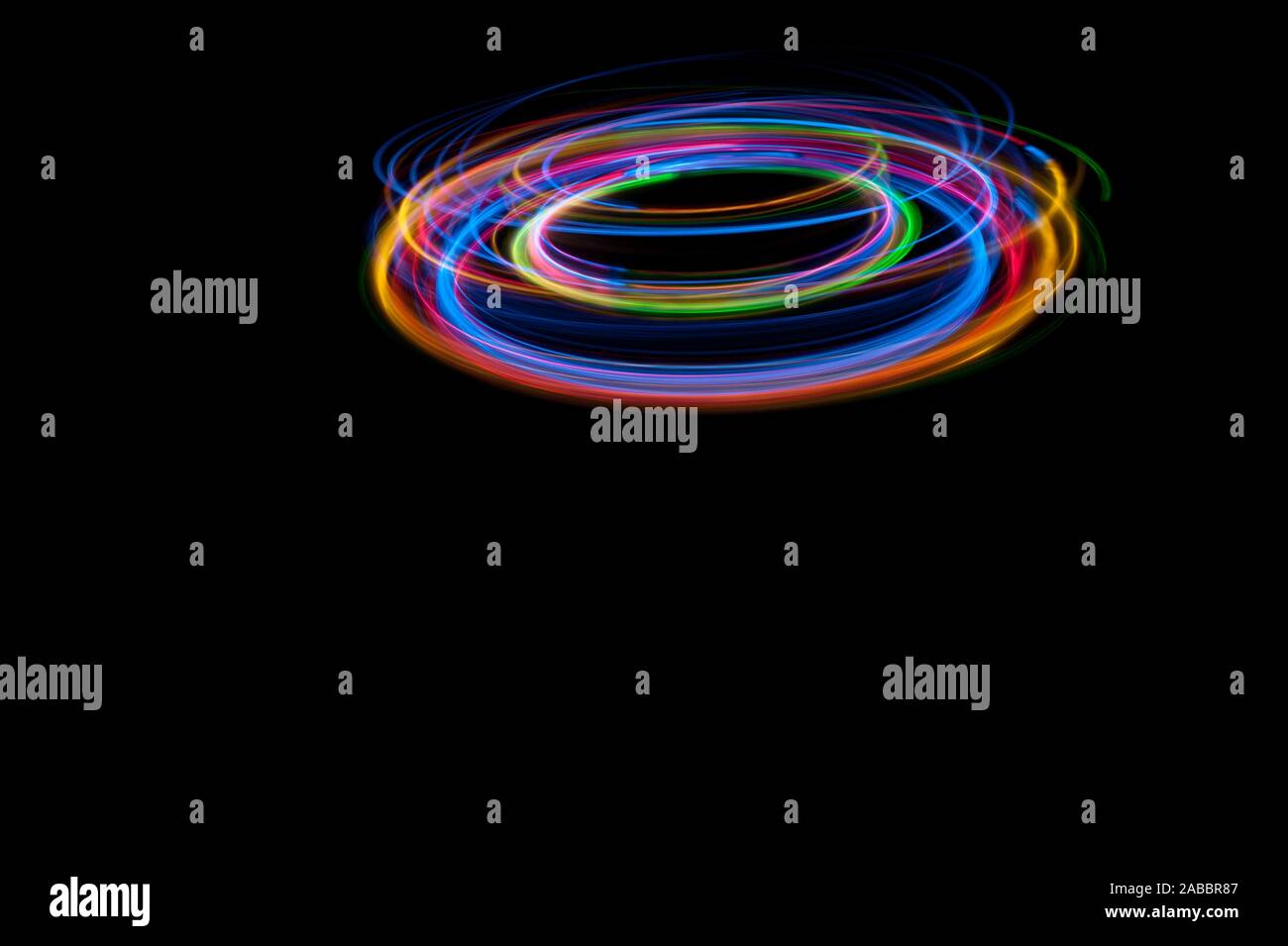 colored streaks of light in the dark Stock Photo - Alamy
