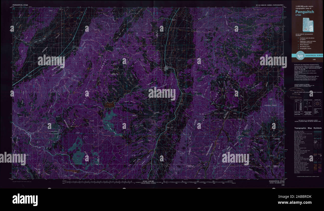 Panguitch map hires stock photography and images Alamy