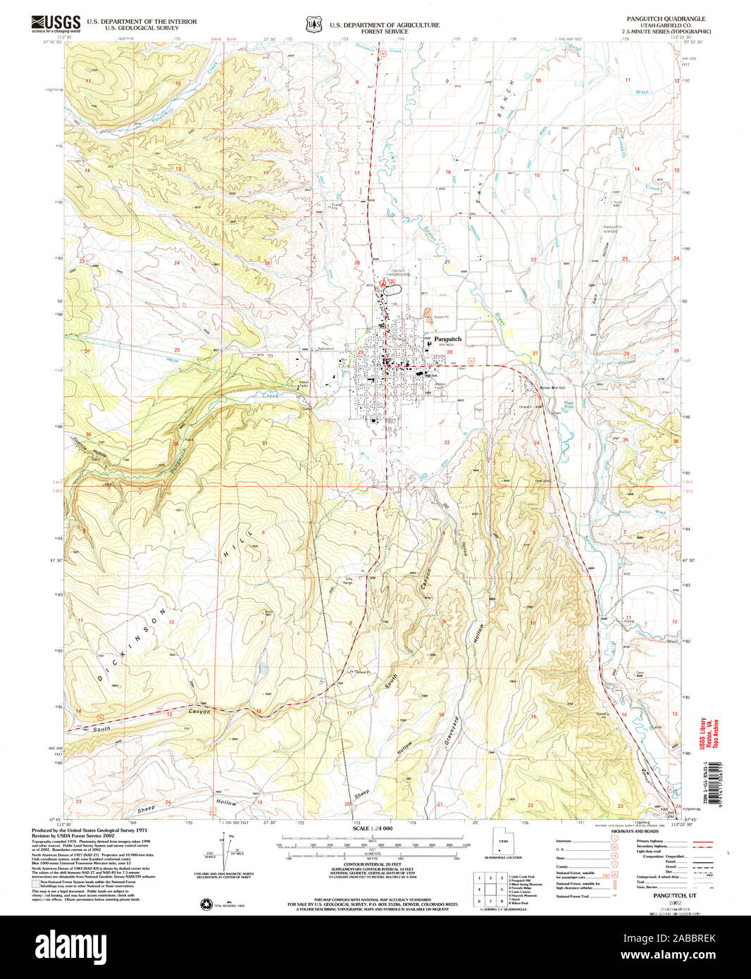 Map of panguitch hires stock photography and images Alamy