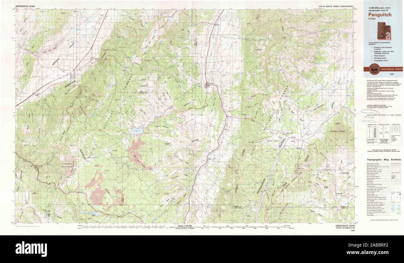Map of panguitch hires stock photography and images Alamy