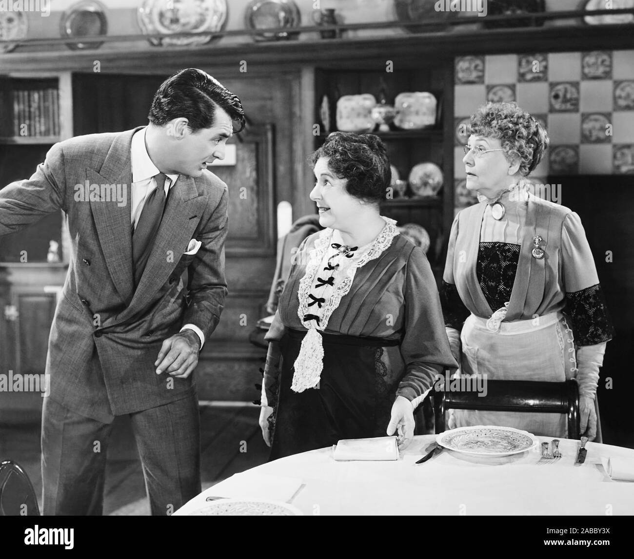 ARSENIC AND OLD LACE, from left: Cary Grant, Josephine Hull, Jean Adair ...