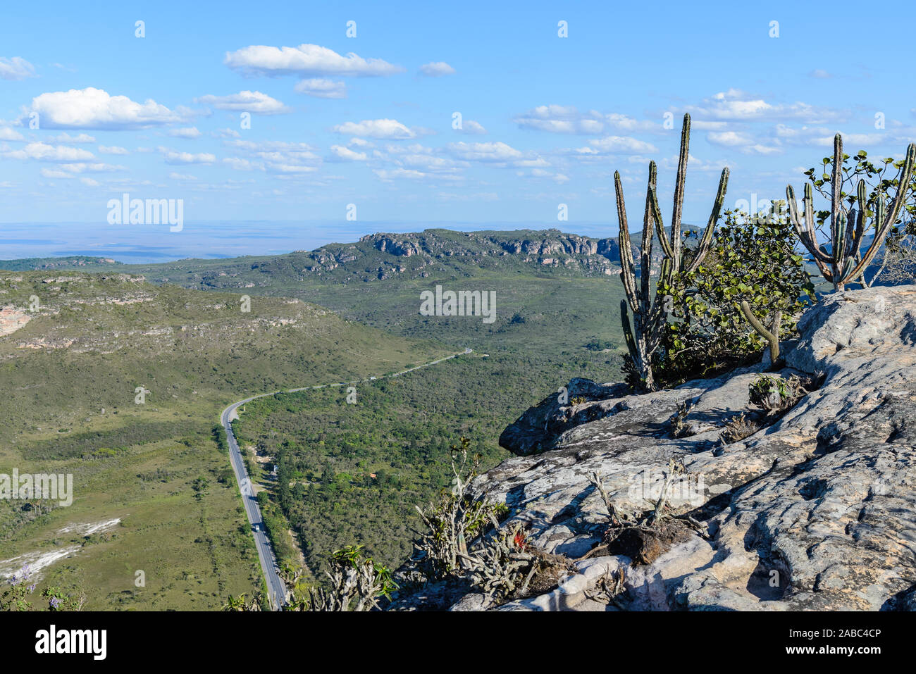 Cerrado landscape of the Chapada Diamantina National Park (Parque Nacional da Chapada Diamantina). Lencois, Bahia, Brazil. Stock Photo