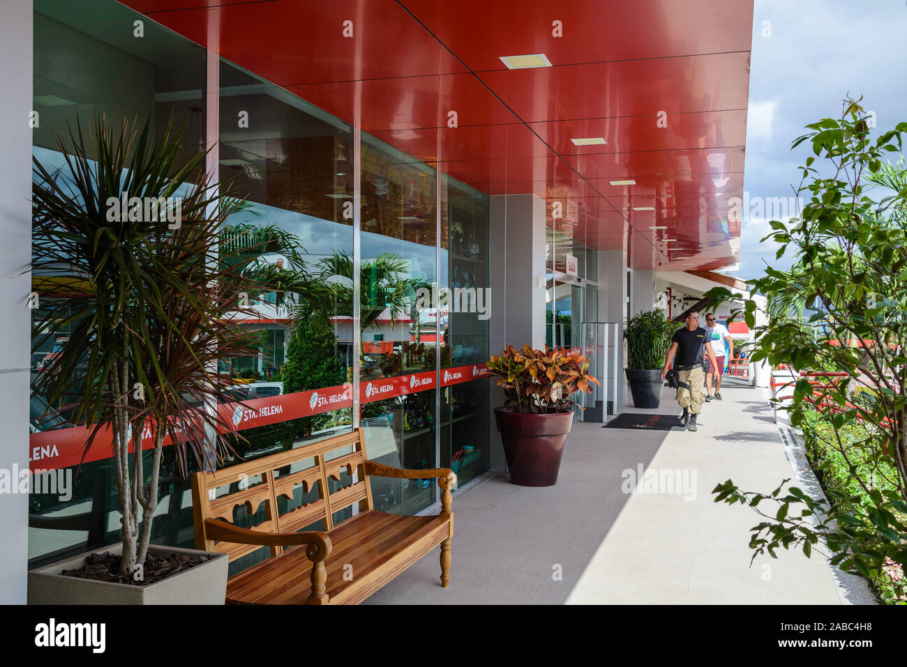 Glass Front Door To A Store At A Service Station Brazil South