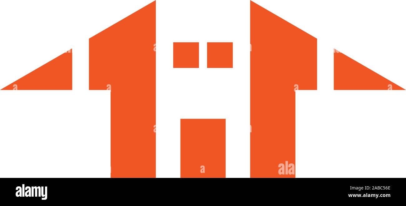 home simple geometric arrow up logo vector Stock Vector Image & Art - Alamy