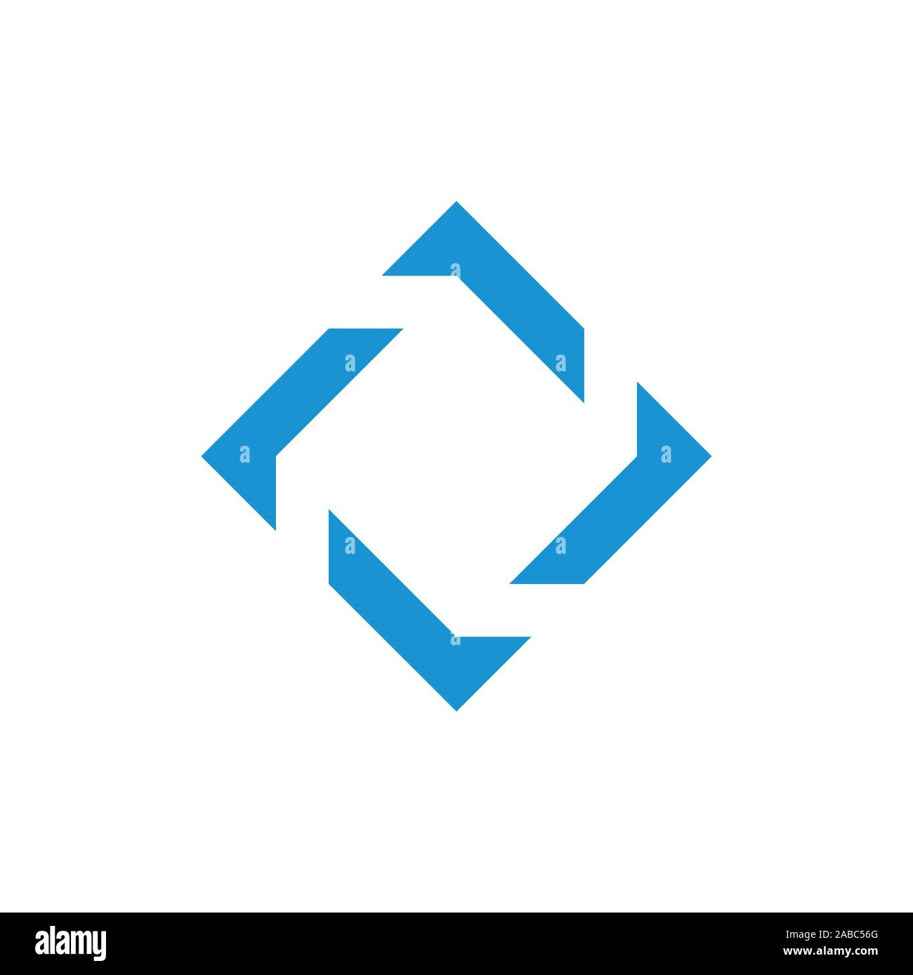 Square geometric rotation logo vector stock vector image art alamy