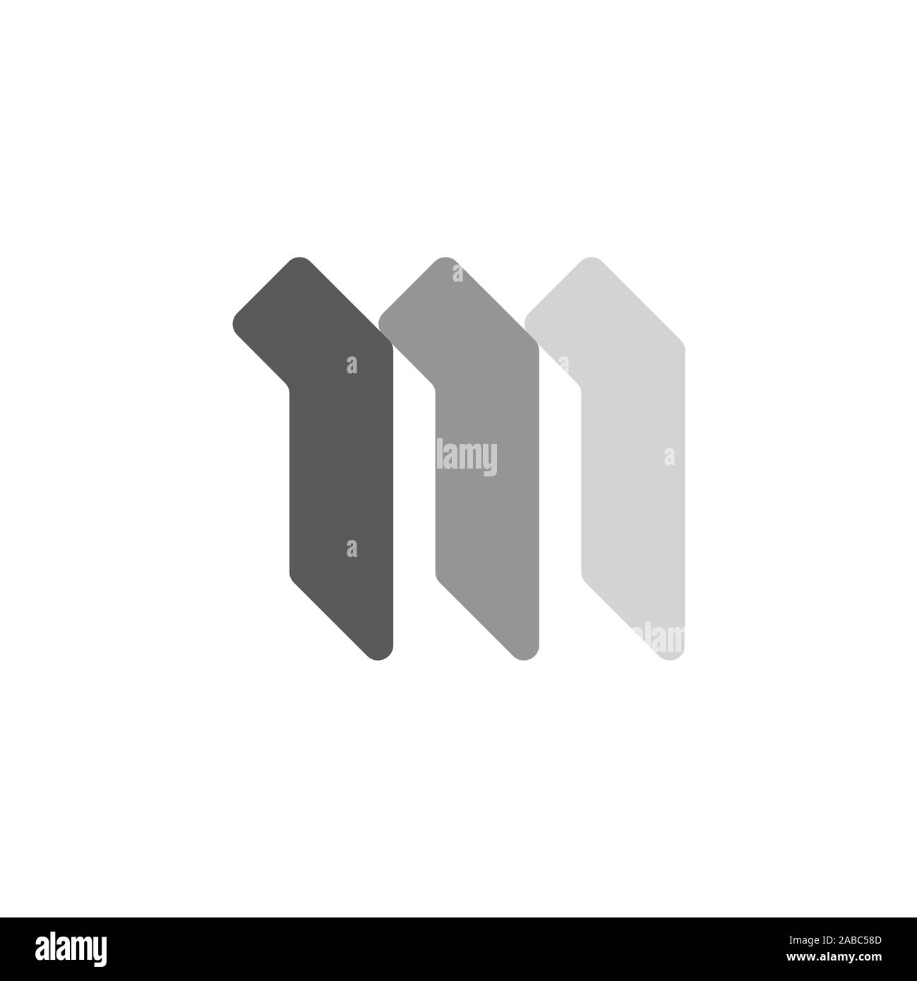 letter m simple geometric logo vector Stock Vector Image & Art - Alamy