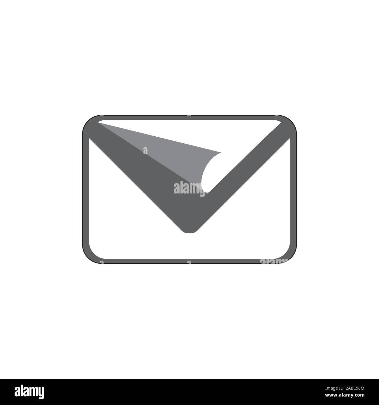 email paper fold simple icon 3d vector Stock Vector Image & Art Alamy