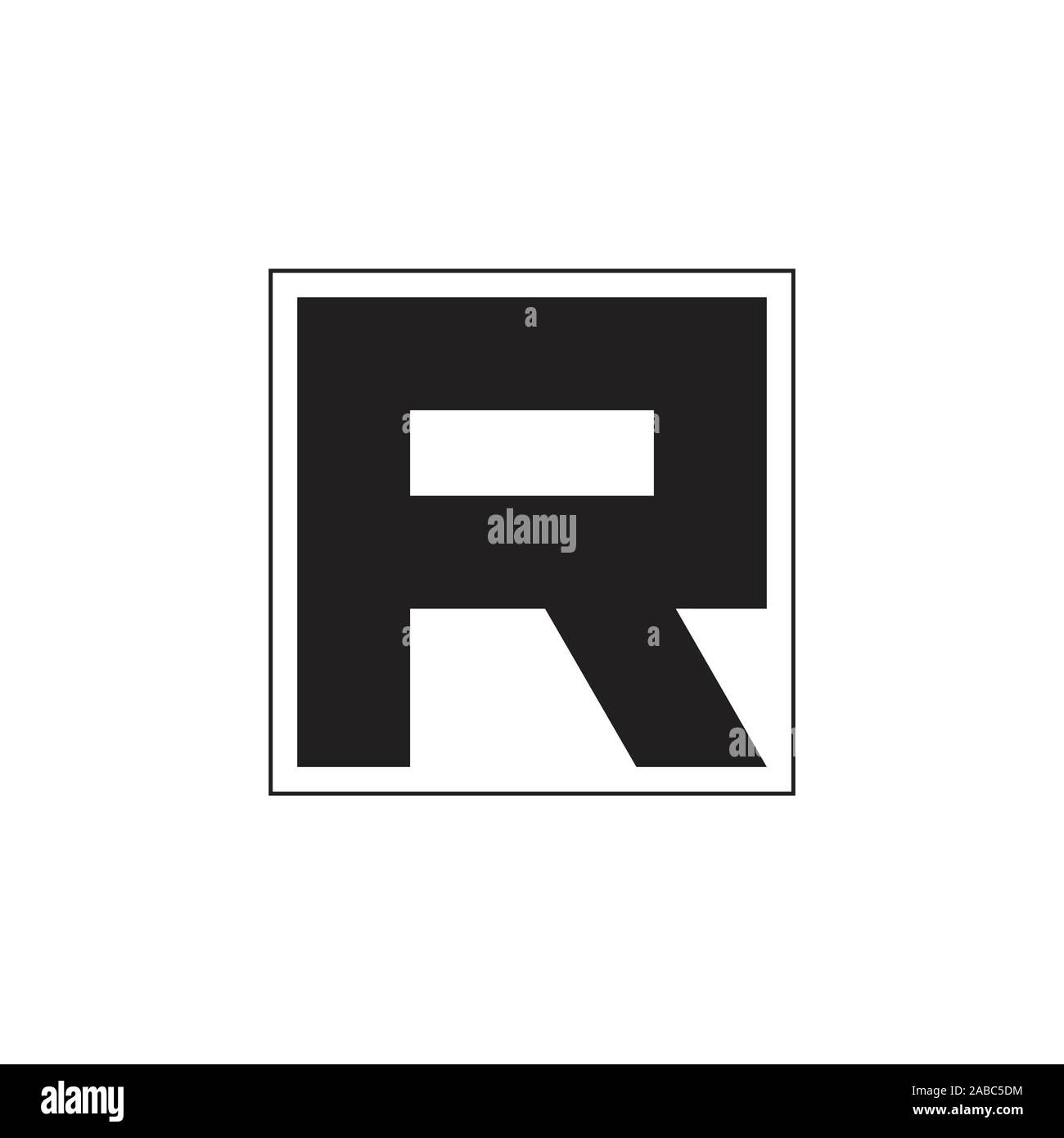 letter r square geometric logo vector Stock Vector Image & Art - Alamy