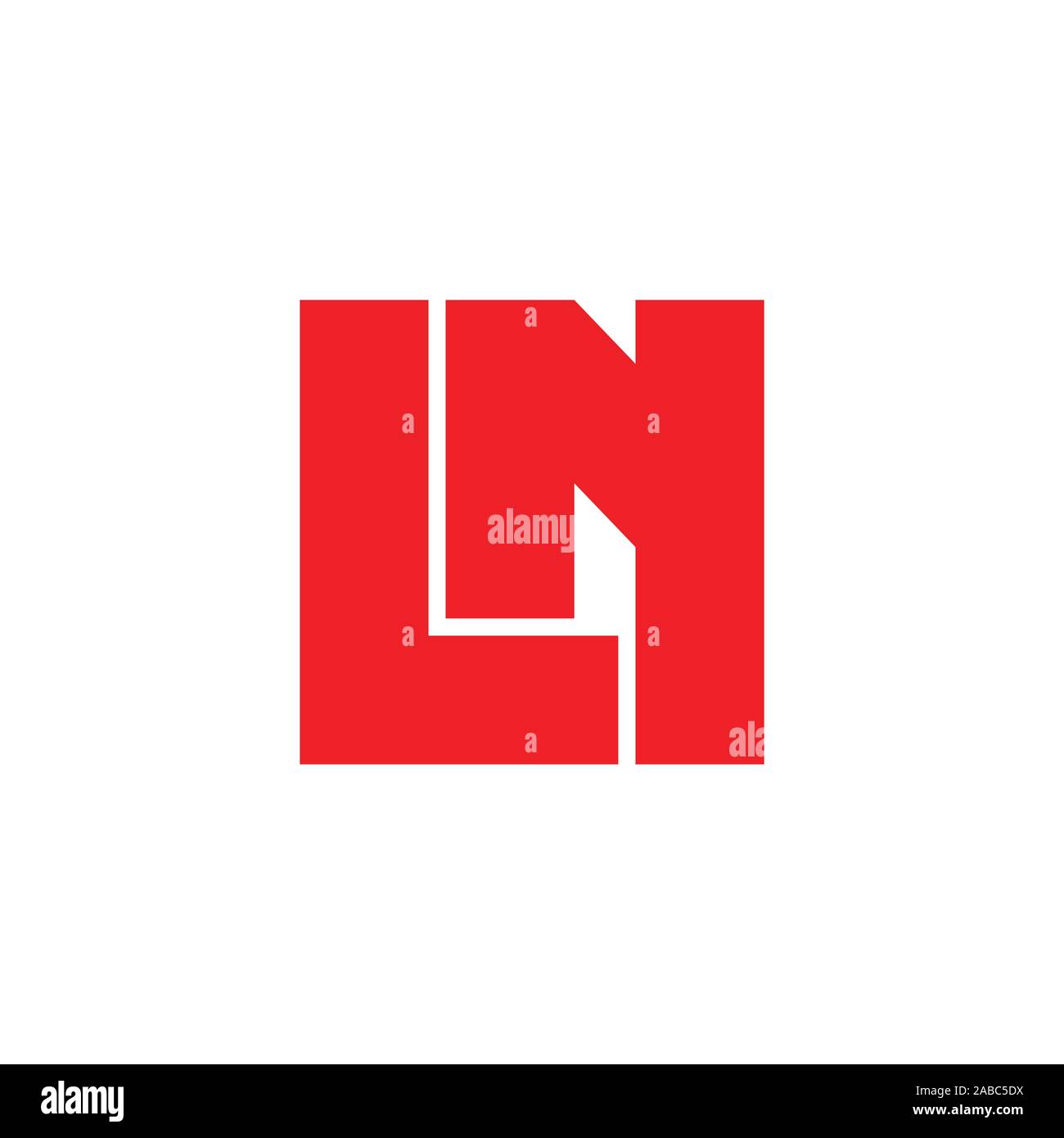 letters ln square geometric logo vector Stock Vector