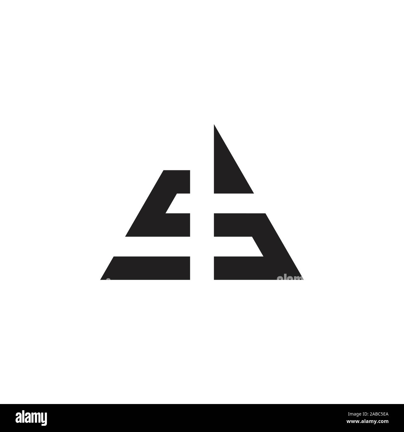 letter s triangle line slice logo vector Stock Vector Image & Art - Alamy