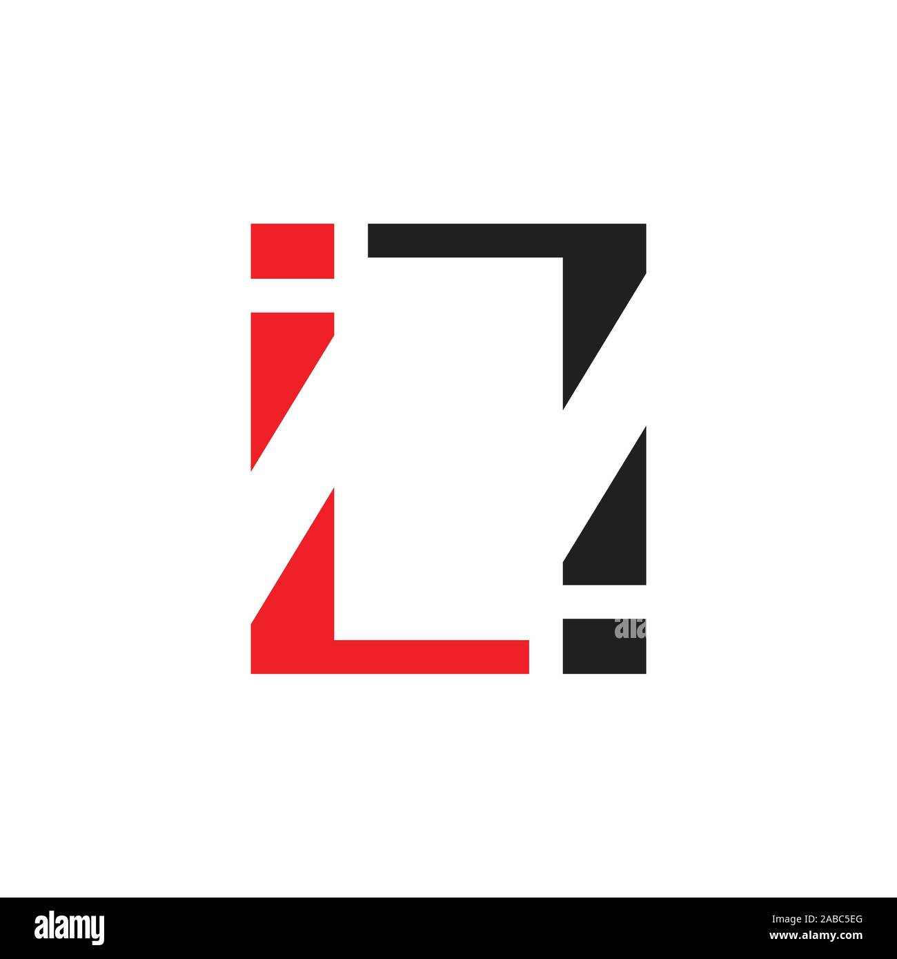 letters il square geometric frame logo vector Stock Vector