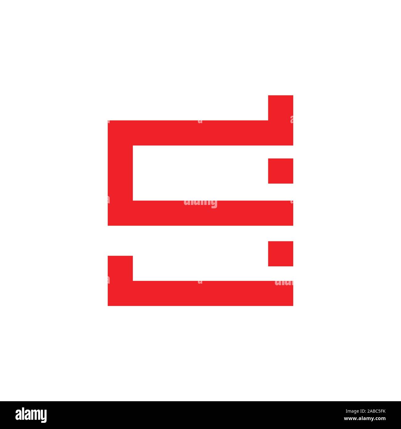 simple geometric font clear logo vector Stock Vector Image & Art - Alamy