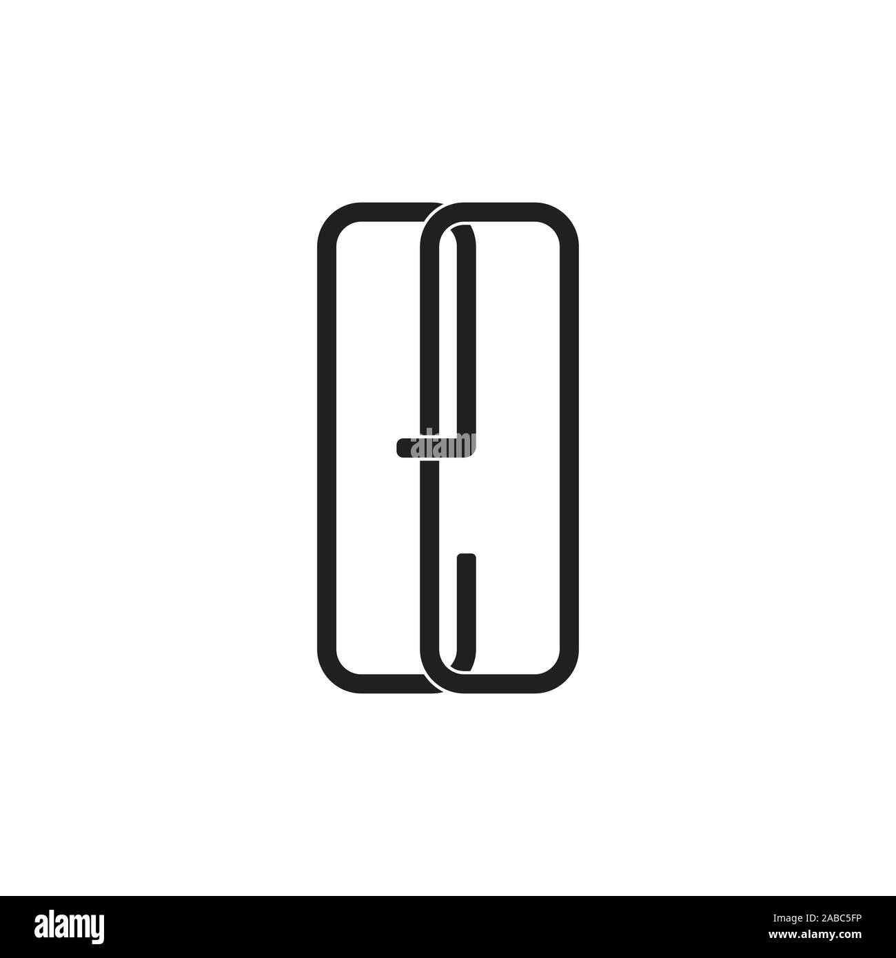 letters eo linked lines logo vector Stock Vector