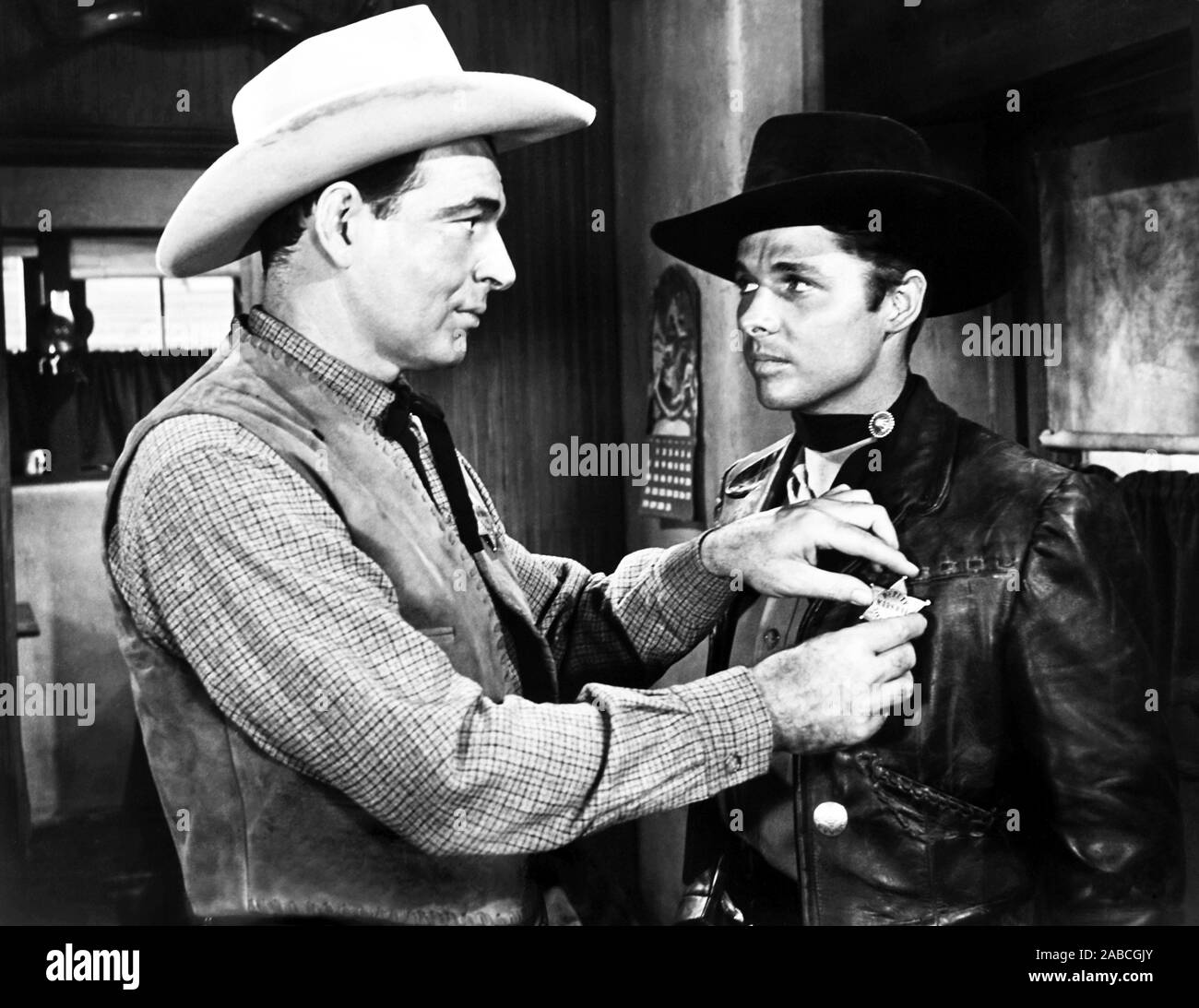 THE DUEL AT SILVER CREEK, from left, Stephen McNally, Audie Murphy ...