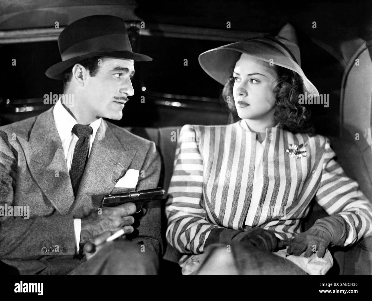 ENEMY AGENTS MEET ELLERY QUEEN, from left, Gilbert Roland, Margaret