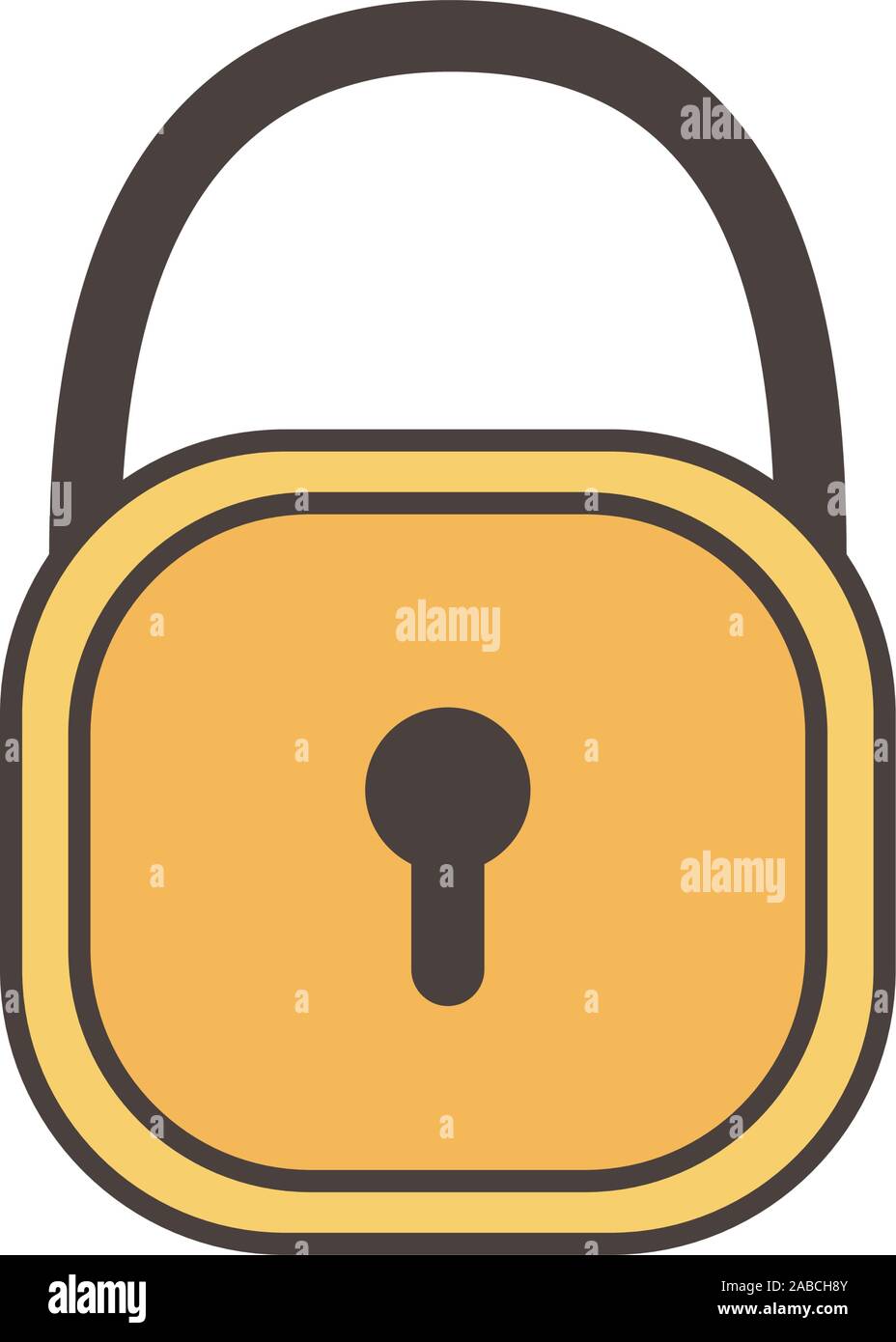 padlock security on white background vector illustration Stock Vector ...