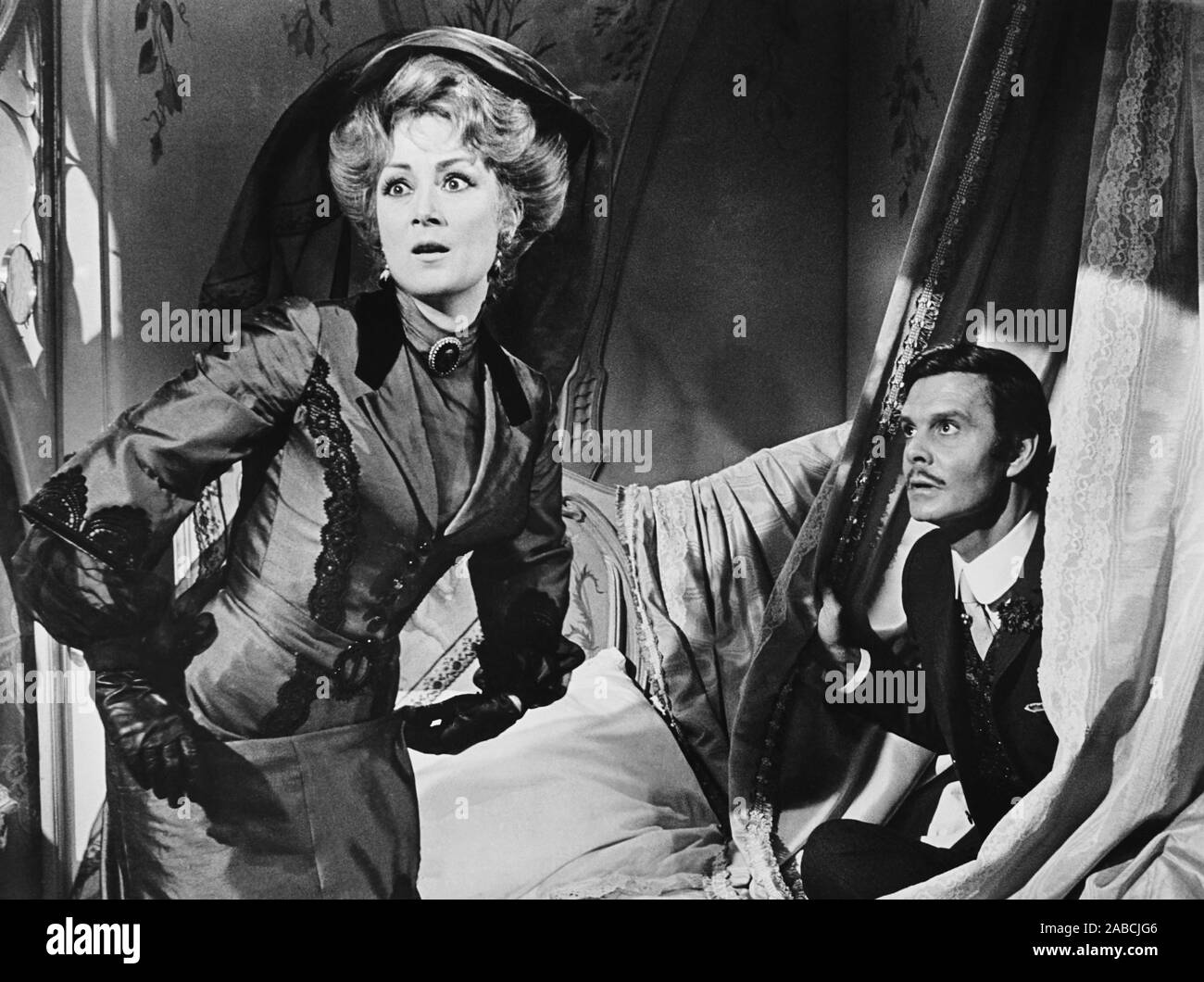 A FLEA IN HER EAR, from left Rosemary Harris, Louis Jourdan, 1968. TM