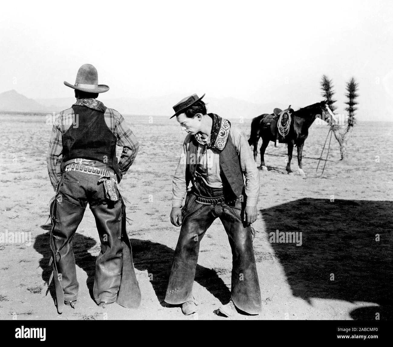 GO WEST, Buster Keaton (right), 1925 Stock Photo Alamy