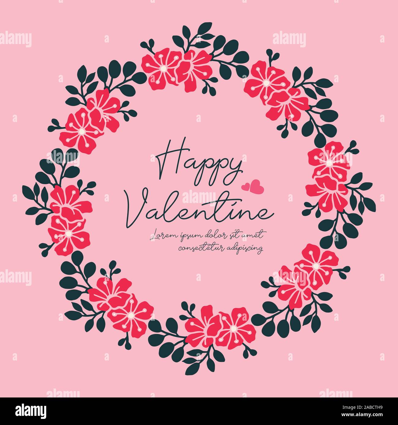 Celebration card of happy valentine day, with texture of leaf flower ...