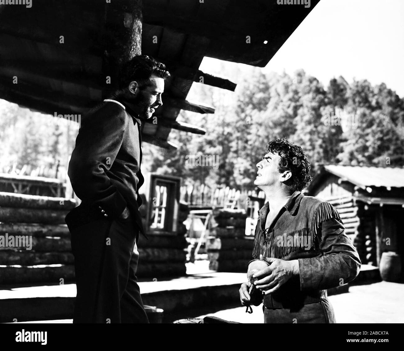 The last frontier from left guy madison victor mature 1955 stock