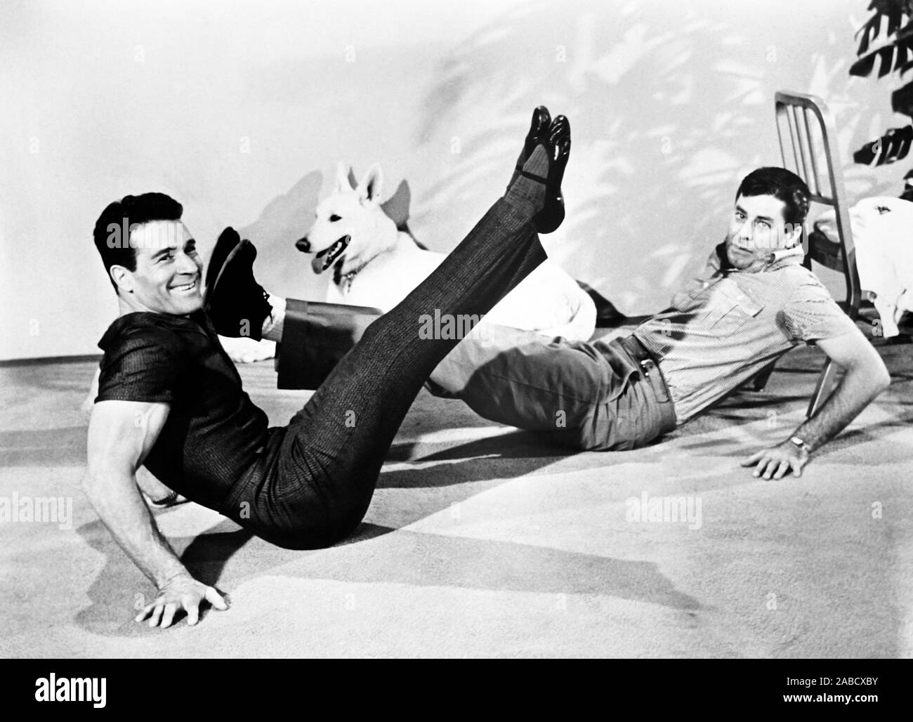 THE LADIES MAN, from left, Jack LaLanne, Jerry Lewis, 1961 Stock Photo