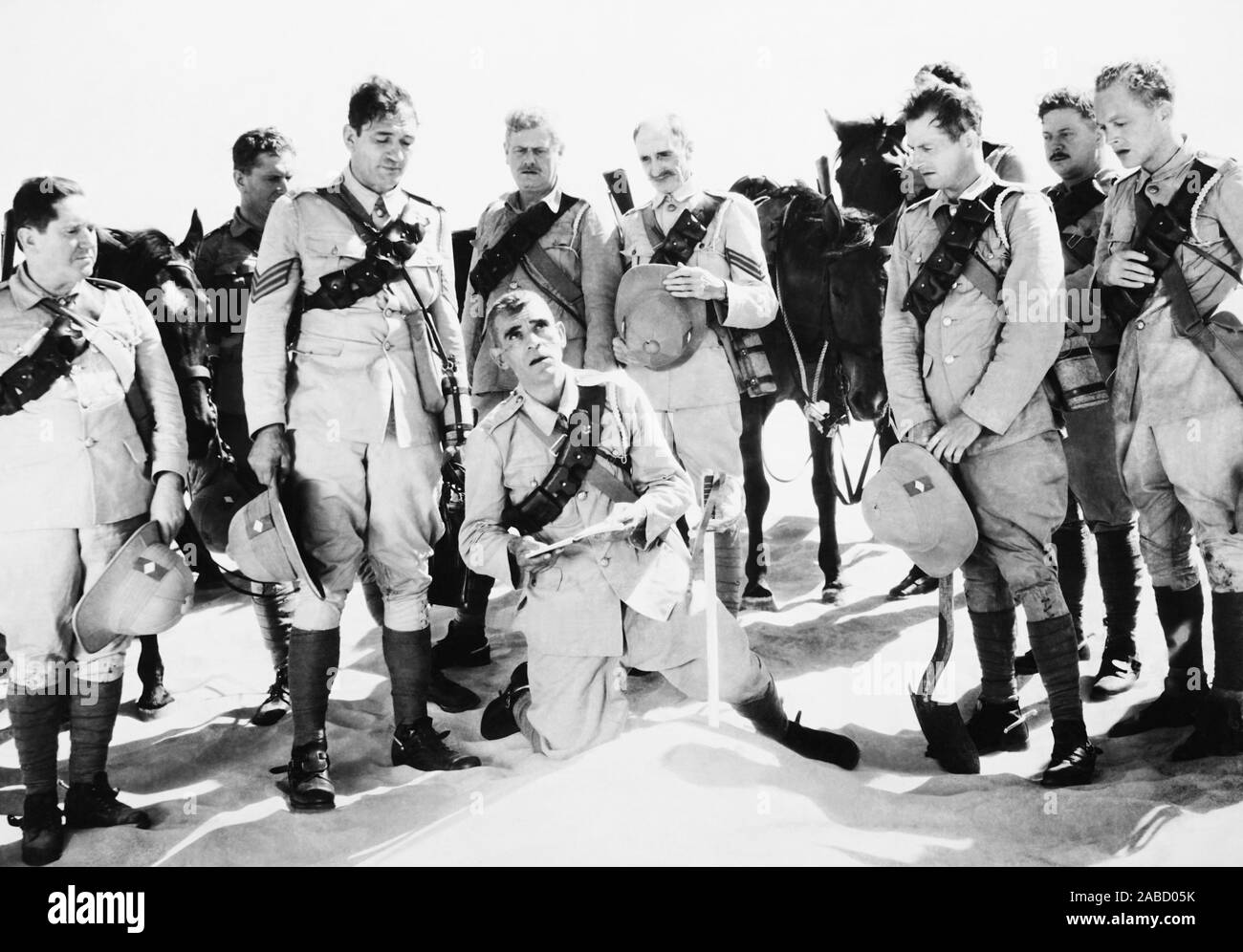 THE LOST PATROL, center, from left, Victor McLaglen, Boris Karloff, Alan  Hale, Sr., Reginald Denny, 1934 Stock Photo - Alamy