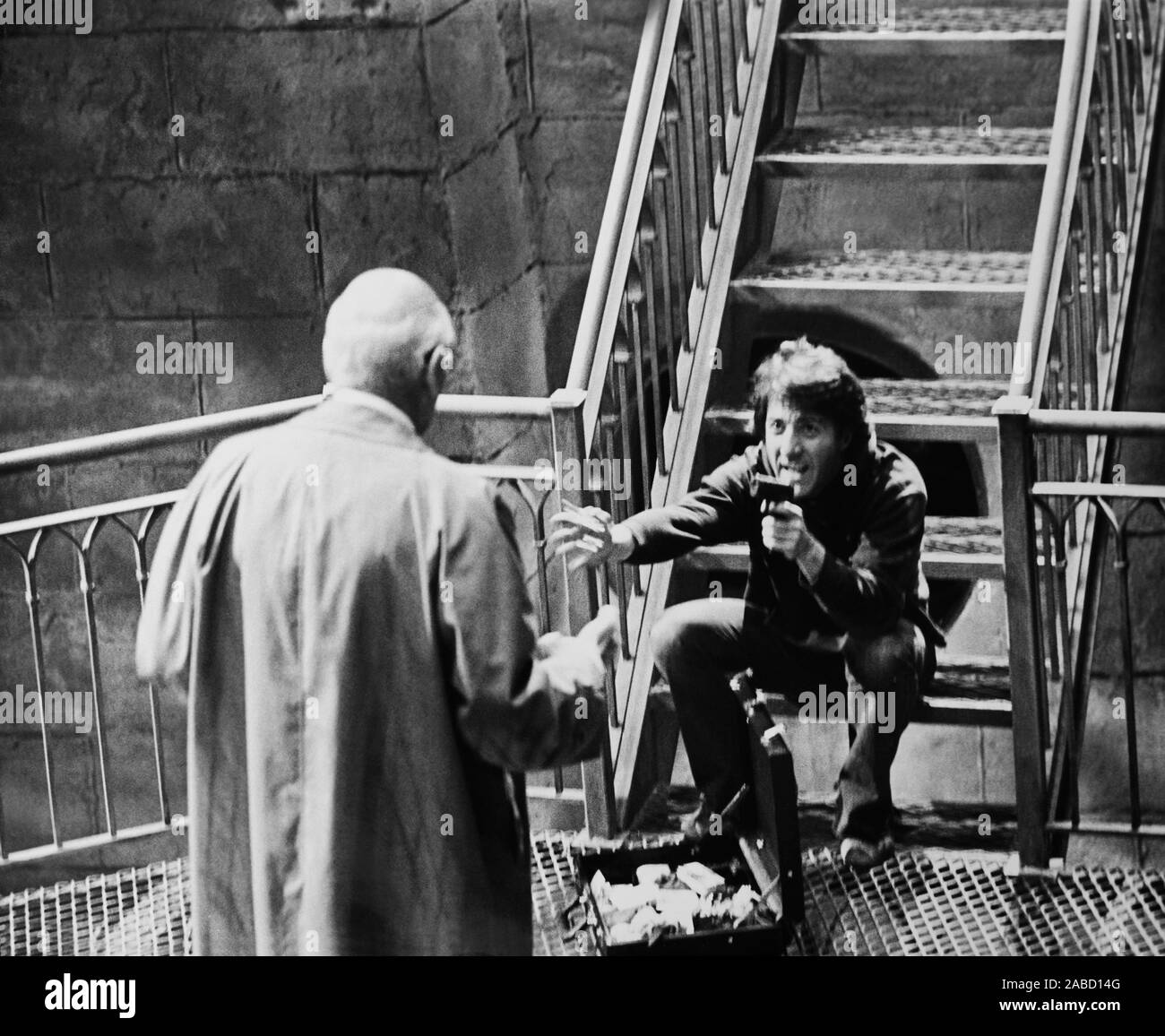 MARATHON MAN, from left Laurence Olivier, Dustin Hoffman, 1976 Stock