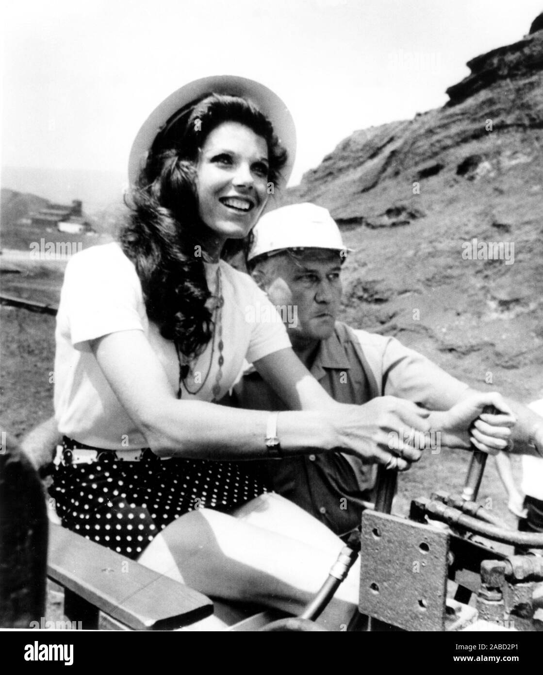 THE MOLLY MAGUIRES, Samantha Eggar, on location in Eckley, Pennsulvania