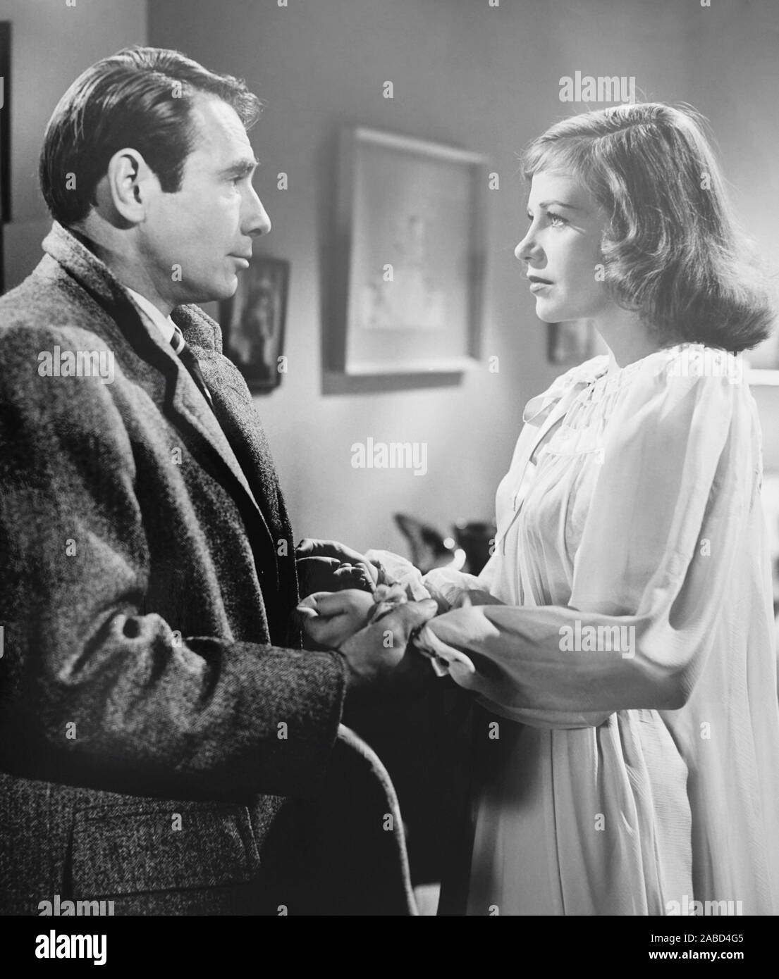 NIGHT WITHOUT SLEEP, from left, Gary Merrill, Hildegard Knef, 1952, TM