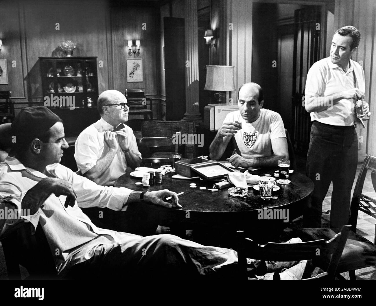 THE ODD COUPLE, from left, Walter Matthau, John Fiedler, Herb Edelman