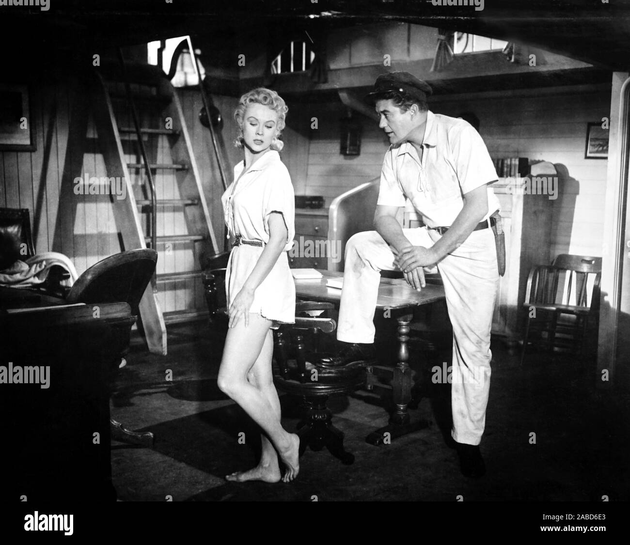 PEARL OF THE SOUTH PACIFIIC, from left, Virginia Mayo, Dennis Morgan ...